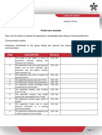 Profile Form Checklist