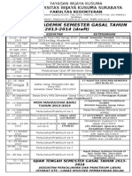 Kalender Akademik Semester Gasal Tahun 2013 2014