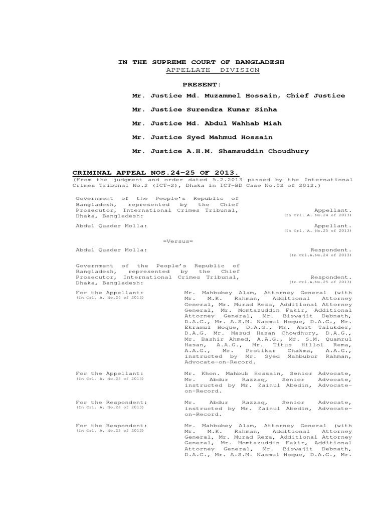 Supreme court of bangladesh decision in mulla qadir case pdf