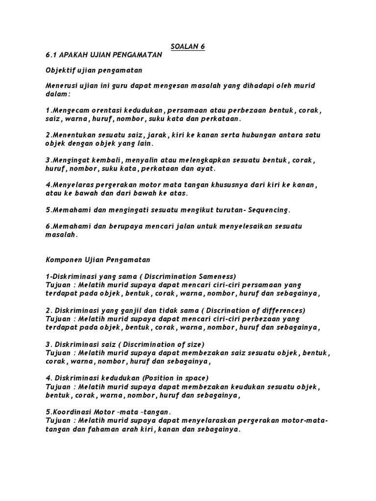 Ujian Pengamatan Pdf
