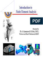 Introduction To Finite Element Analysis: Dr. A. Kumaravel, M.Tech., PH.D.
