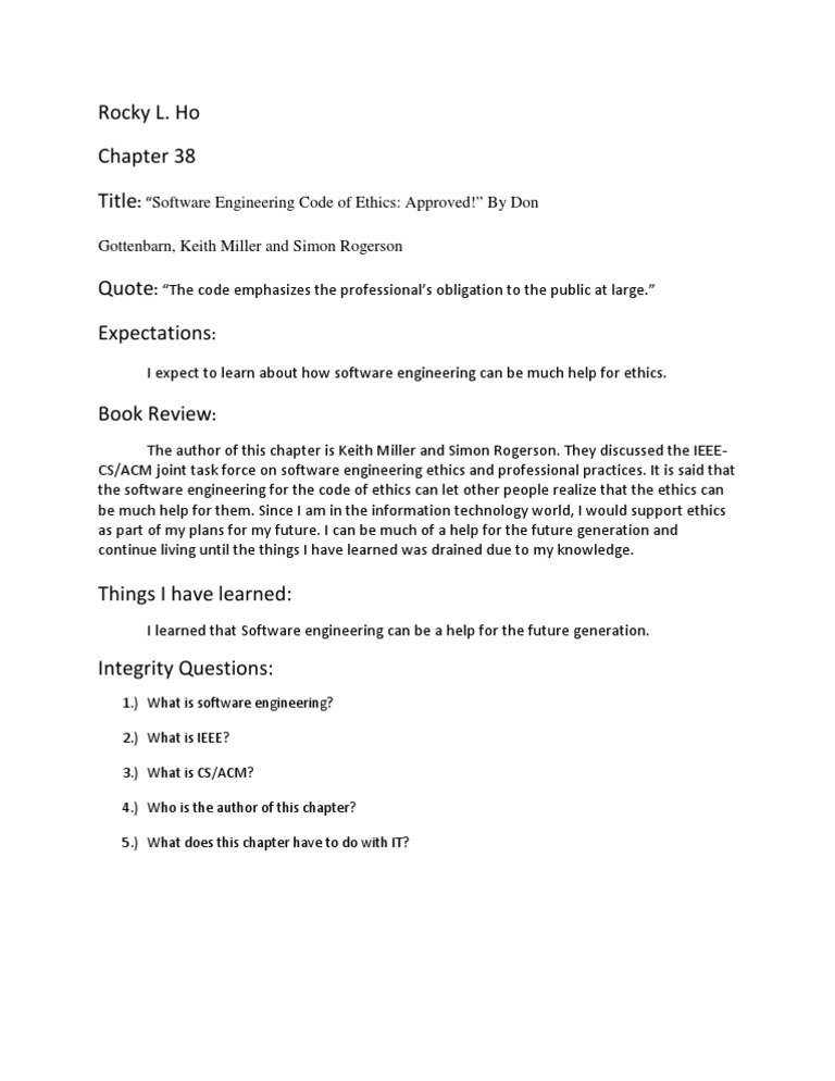 Software Engineering Ethics Overview | PDF