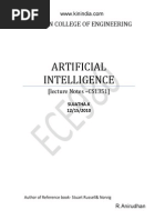 Artificial Intelligence Anna University Notes