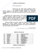 Adjetivos Qualificativos e Numerais