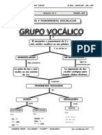 1er Año - Lenguaje - Guia Nº3 - Grupos y Fenómenos Vocálicos