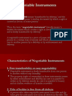 Negotiable Instruments