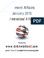 January Month Current Affairs International - Gr8AmbitionZ