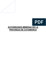 G3 - Autoridades Mineras de La Provincia de Catamarca
