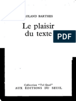 Roland Barthes - Le Plaisir Du Texte