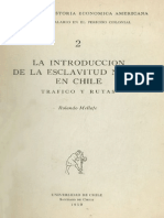 La intrucción de la esclavitud negra en Chile (Rolando Mellafe)