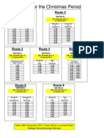 Xmas 2013 Time Tables