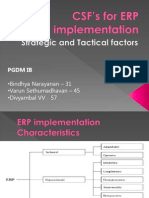 CSF S For ERP Implementation