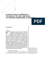 Veronika DUCI Elona DHËMBO A SOCIAL POLICY APPROACH TO QUALITY OF LIFE: THE CASE OF CANCER CAREGIVERS IN ALBANIA