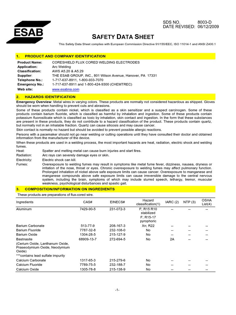 Coreshield 8003 ESAB Welding Personal Protective Equipment