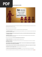 Dicas para uma boa apresentação de slides