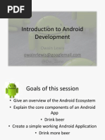 Introduction To Android Development: Owain Lewis @ow - Zone