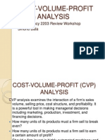 Cost Volume & Profit