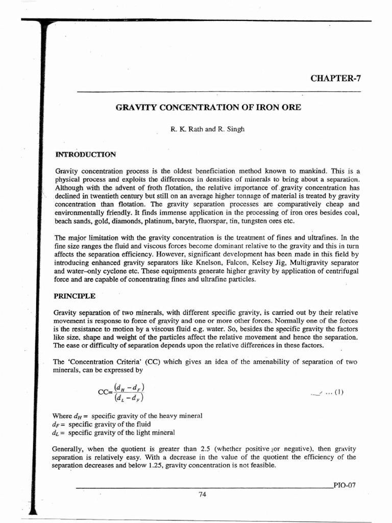 74-88 Gravity Separation | PDF | Iron Ore | Centrifuge
