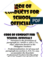 Code of Conduct For School Officials