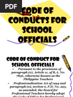 Code of Conduct For School Officials