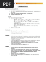 Guidelines CV