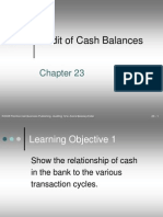 Audit of Cash Balances