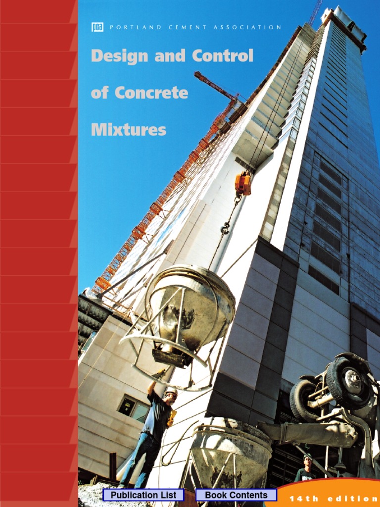 Design And Control Of Concrete Mixtures 14th Ed PDF Concrete Cement