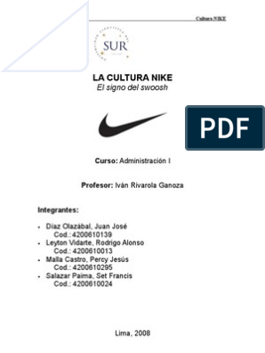 Until portable Agriculture La Cultura Nike | PDF | Nike | Deportes