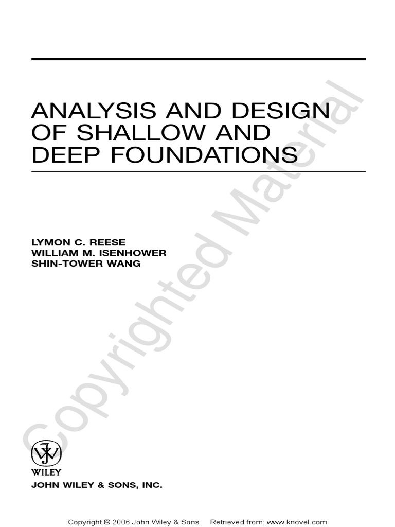 Analysis and Design of Shallow and Deep Foundations | PDF | Deep ...