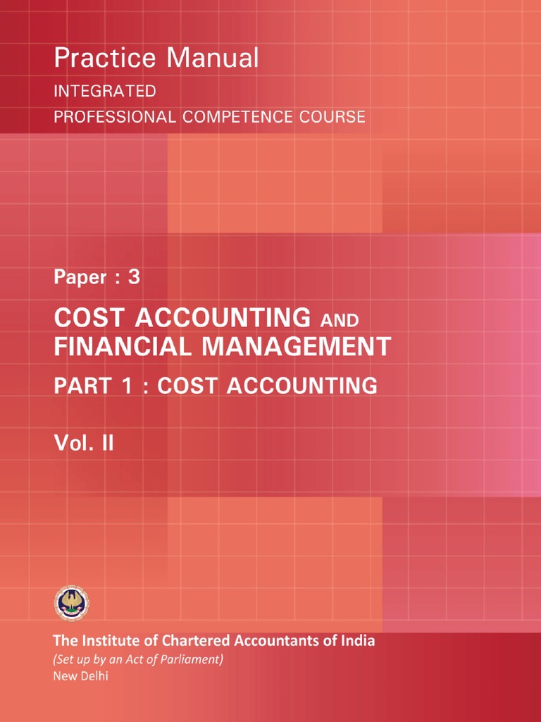 Cost Acc Vol. II PDF Cost Accounting Cost