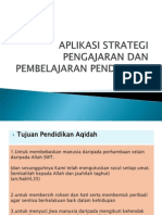 Aplikasi Strategi Pengajaran Dan Pembelajaran Pendidikan Islam