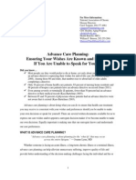 Advanced Care Planning Critical Issue Brief