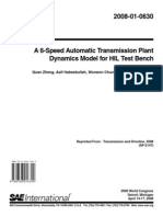A 6-Speed Automatic Transmission Plant Dynamics Model For HIL Test Bench