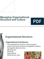 Managing Organizational Structure, Culture and Design