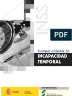 INCAPACIDAD TEMPORAL TIEMPOS ESTANDAR