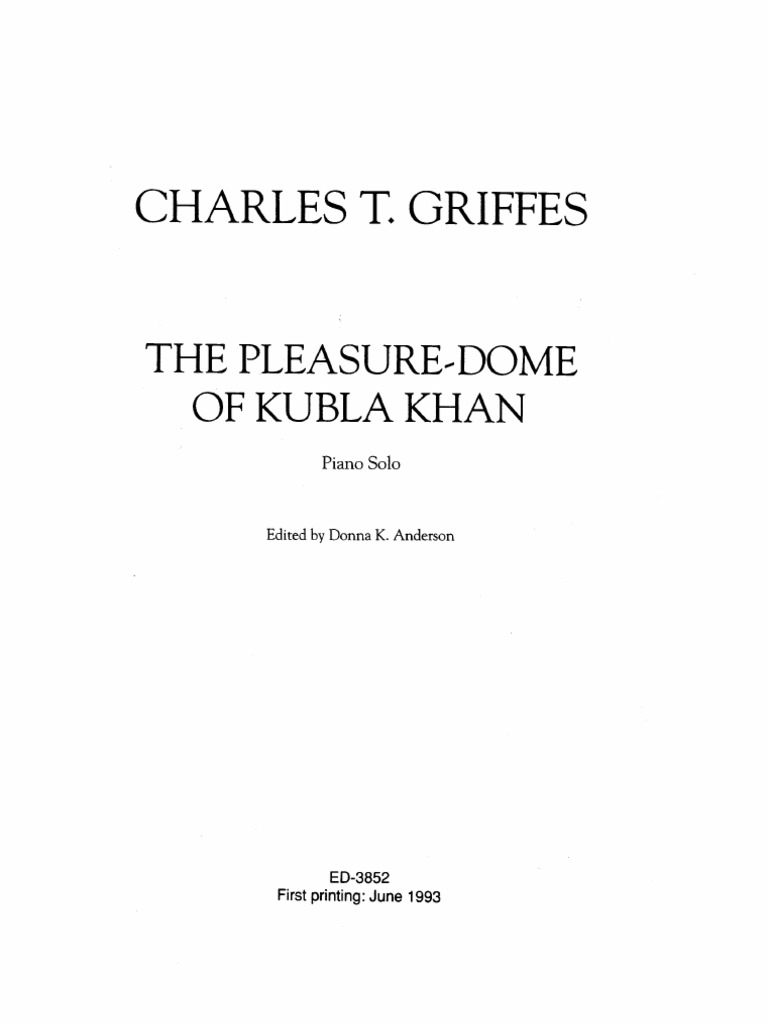 Griffes The PleasureDome of Kubla Khan PDF