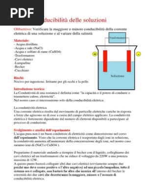 Conducibilit Delle Soluzioni | PDF