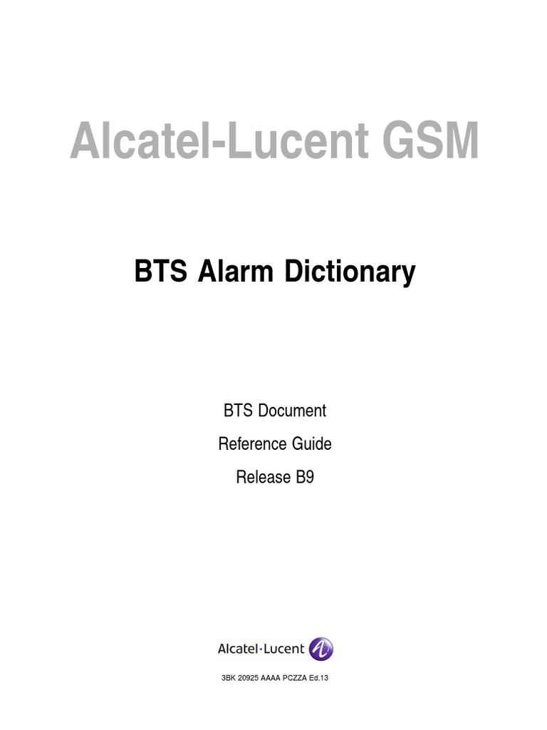 Alarm Alcatel 2G PDF Digital Technology
