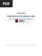 Analiza Performantelor Bancare - BRD