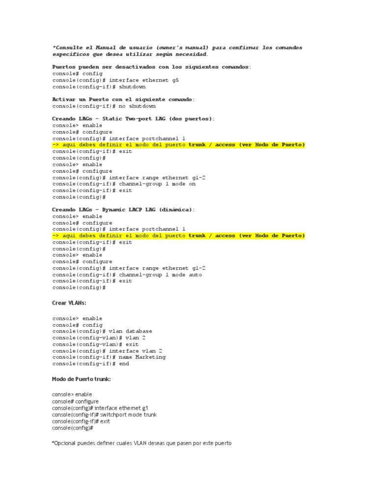 Comandos para Switch Dell PowerConnect 7048 | PDF | Red de arquitectura ...