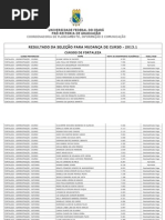 Resultado Final Mudanca Curso 20131