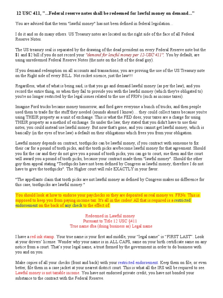 12 USC 411 | Federal Reserve Note | Money