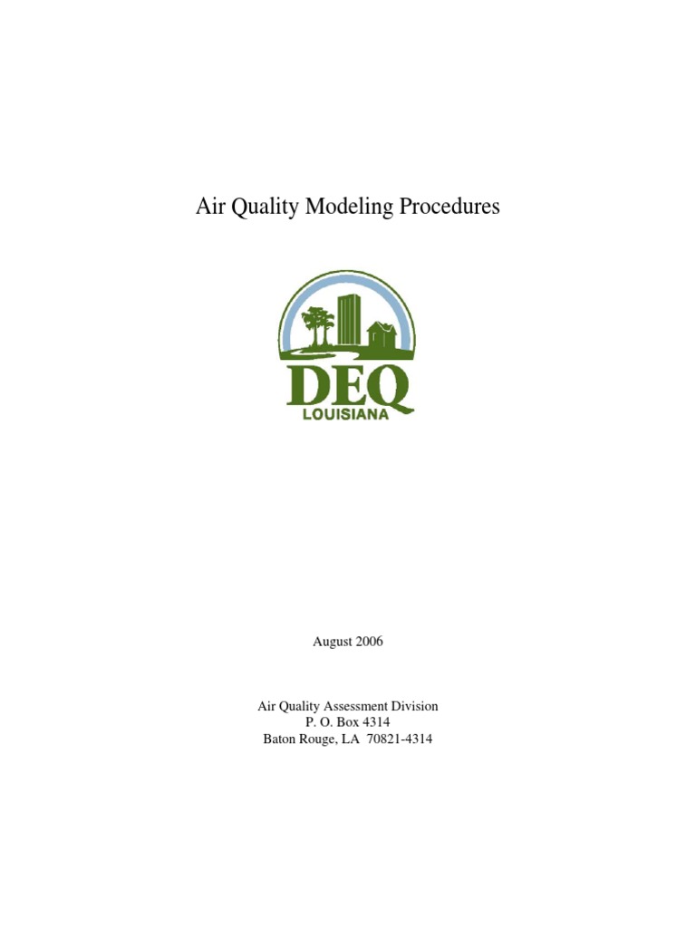Air Quality Modeling Guidelines Overview | PDF | Computer Simulation ...