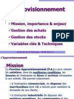 Chapitre 1er La Fonction Approvisionnement