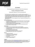 Download 2014 Job Announcement Consular Assistant by Swiss Consulate New York SN193355386 doc pdf