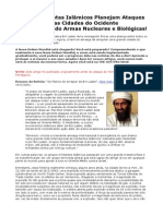 Terroristas Islâmicos Planejam Ataques Contra As Cidades Do Ocidente Utilizando Armas Nucleares e