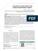 Prognosis and Outcome of Acute Stroke in The University College Hospital Ibadan, Nigeria