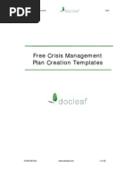 Download Free Crisis Management Plan Creation Templates by deano77 SN19341435 doc pdf