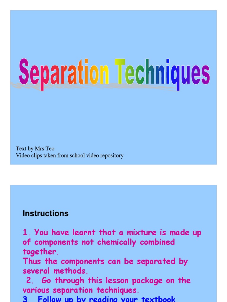 Separation Techniques