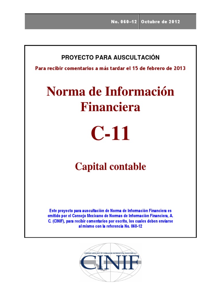 NIF C11 Capital Contable Compartir (Finanzas